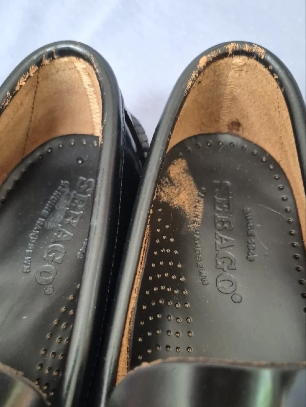 Sebago Black Leather Penny Loafers Mens 10.5 D MJ Classic Moc Toe Slip On Preppy